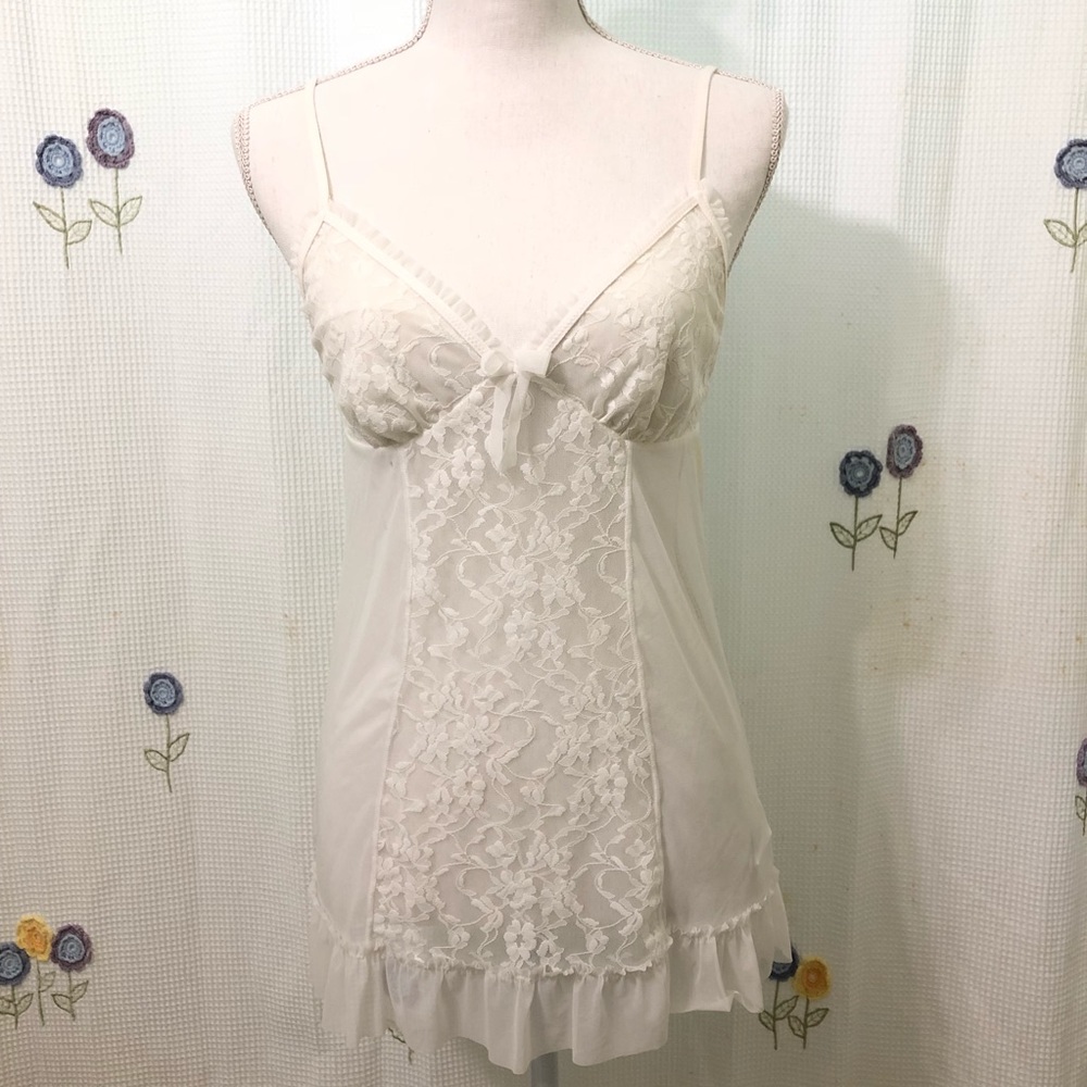 NWT DKNY Sexy Pure White Lingerie Teddy